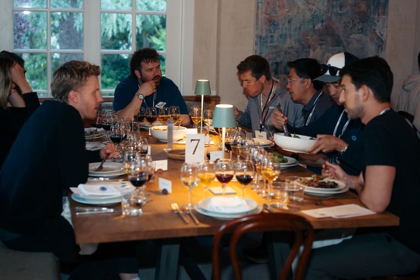 Austin at the NextView retreat dinner